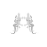 Aretes Lagartija Silver vista frontal